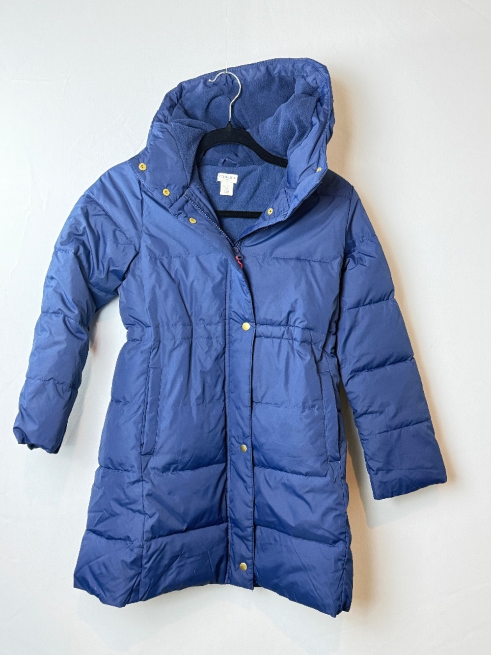 Like NEW! Crewcuts Girls' Size 10 Navy Down Hooded Coat